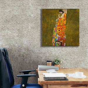 Epic Art 'Hope II' by Gustav Klimt, Canvas Wall Art,26 x 26