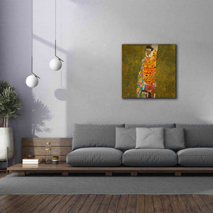 Epic Art 'Hope II' by Gustav Klimt, Canvas Wall Art,37 x 37