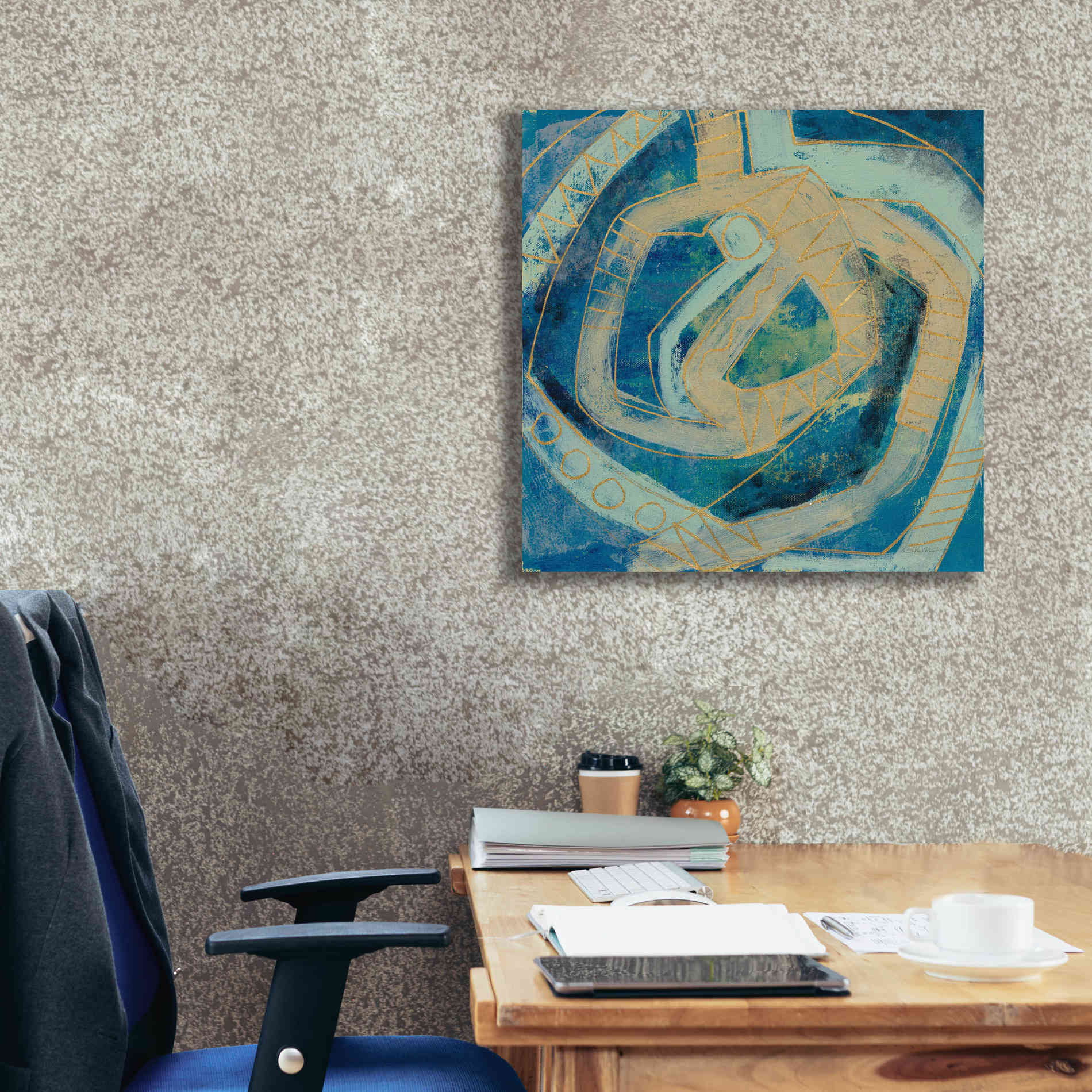 Epic Art 'Mid Modern Tile I' by Silvia Vassileva, Canvas Wall Art,26 x 26