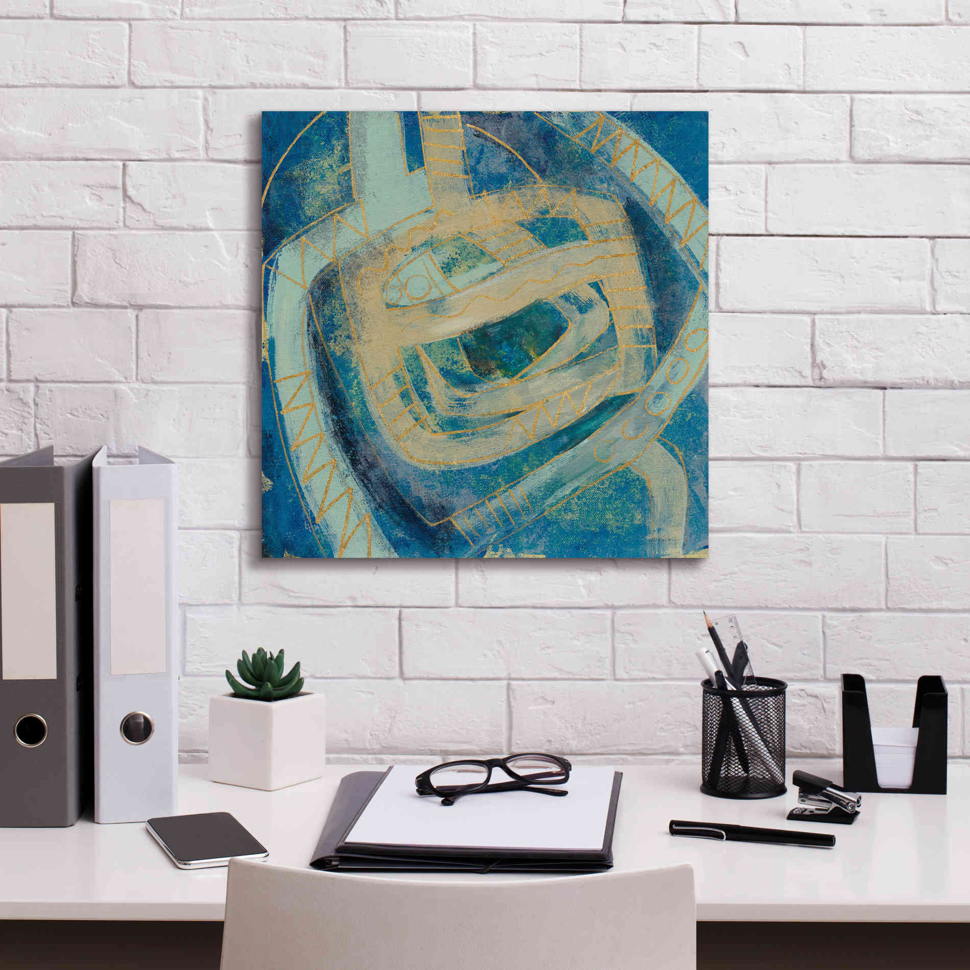 Epic Art 'Mid Modern Tile II' by Silvia Vassileva, Canvas Wall Art,18 x 18