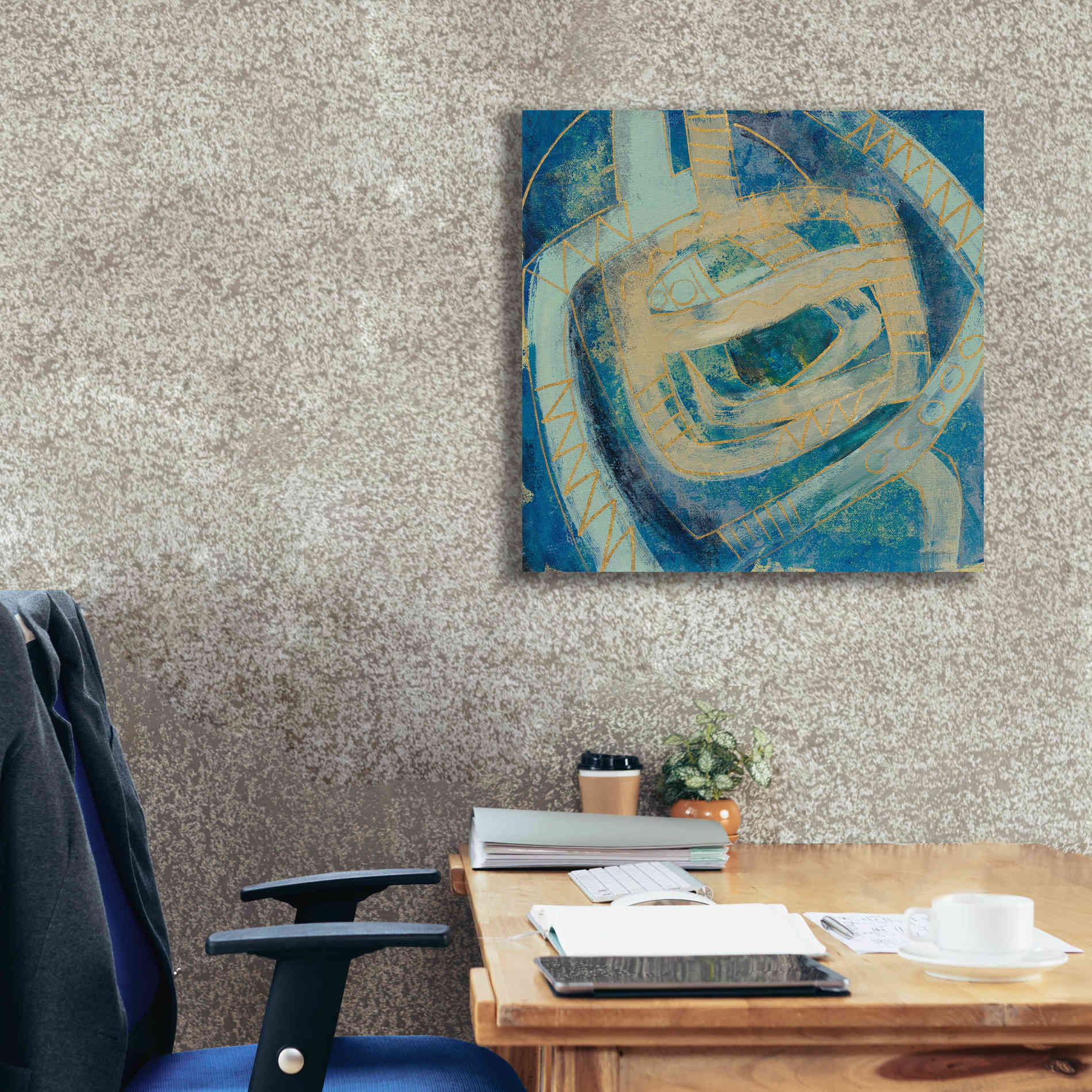 Epic Art 'Mid Modern Tile II' by Silvia Vassileva, Canvas Wall Art,26 x 26