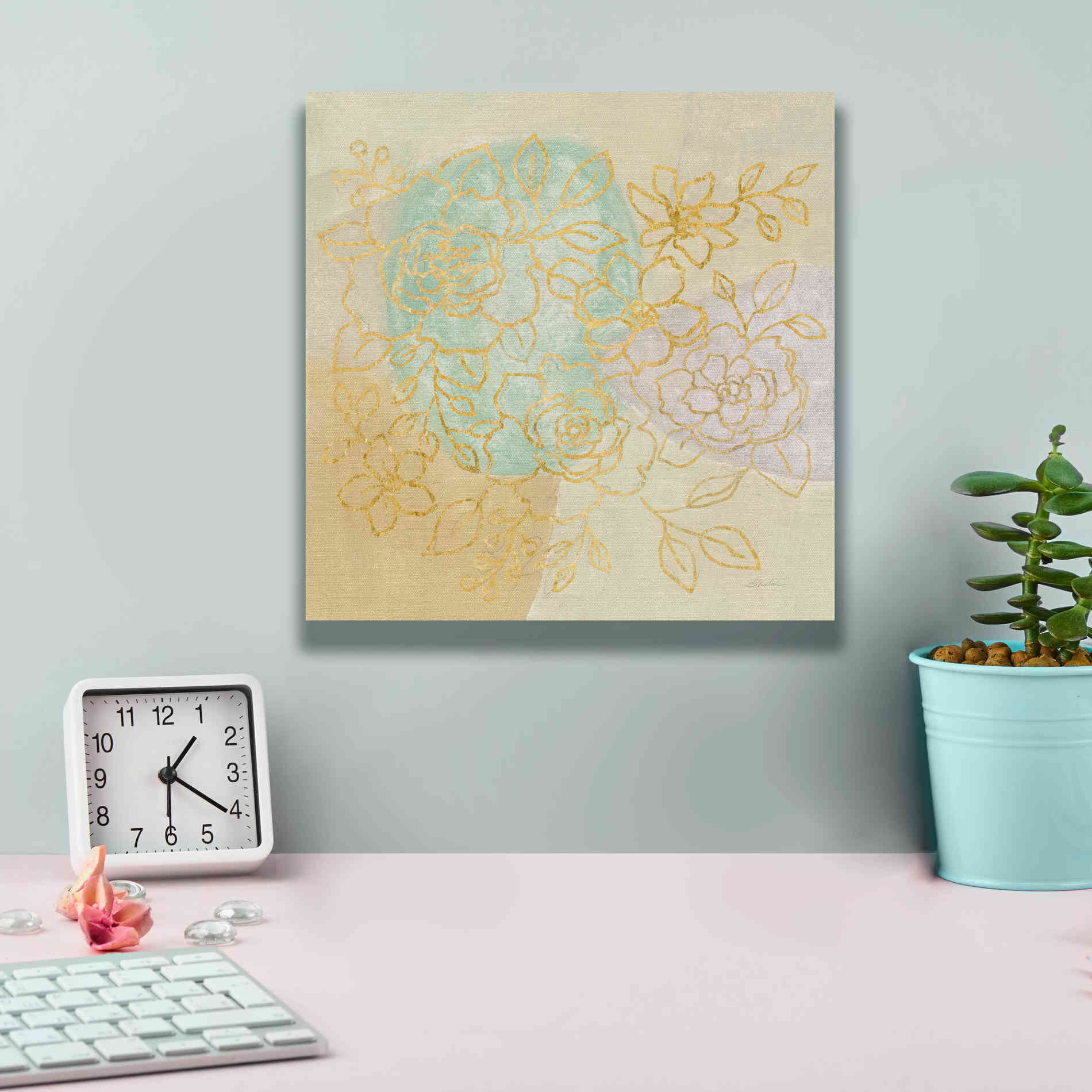 Epic Art 'Mid Mod Sophisticated Floral I' by Silvia Vassileva, Canvas Wall Art,12 x 12