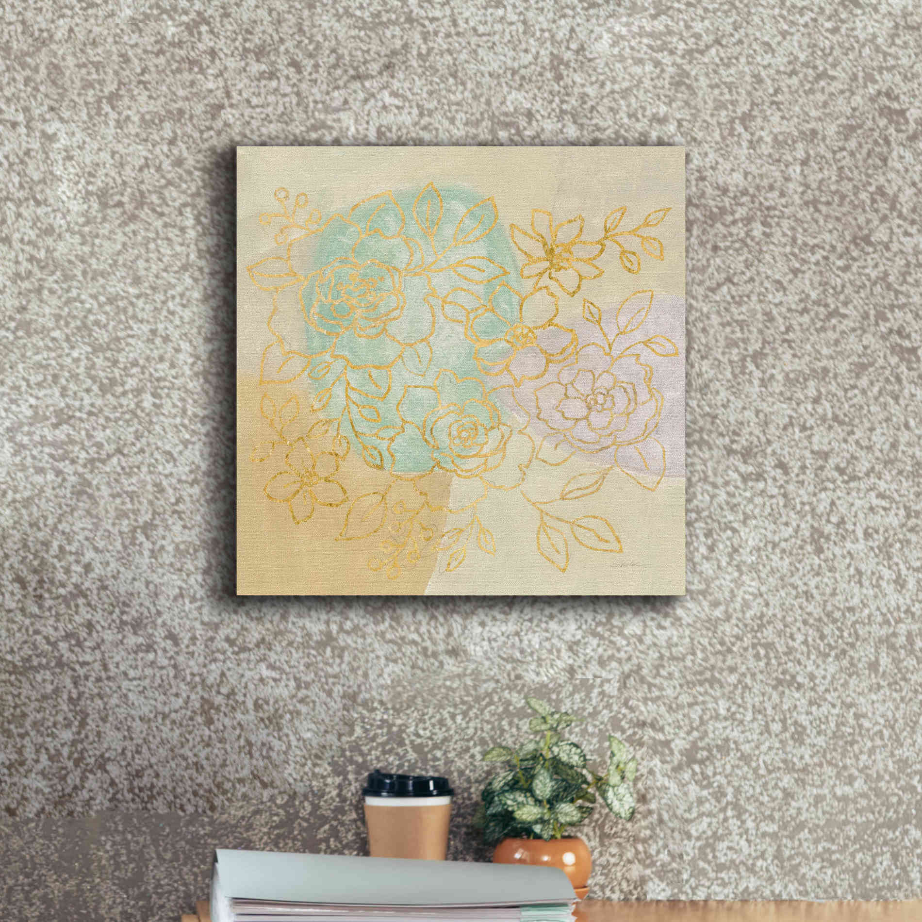 Epic Art 'Mid Mod Sophisticated Floral I' by Silvia Vassileva, Canvas Wall Art,18 x 18