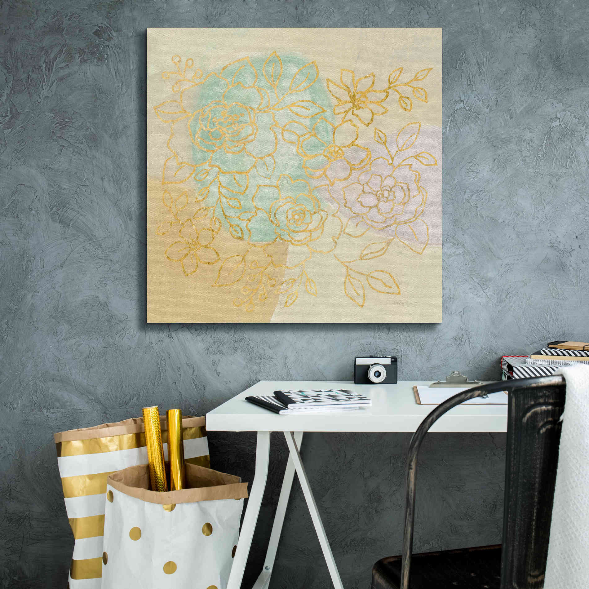 Epic Art 'Mid Mod Sophisticated Floral I' by Silvia Vassileva, Canvas Wall Art,26 x 26