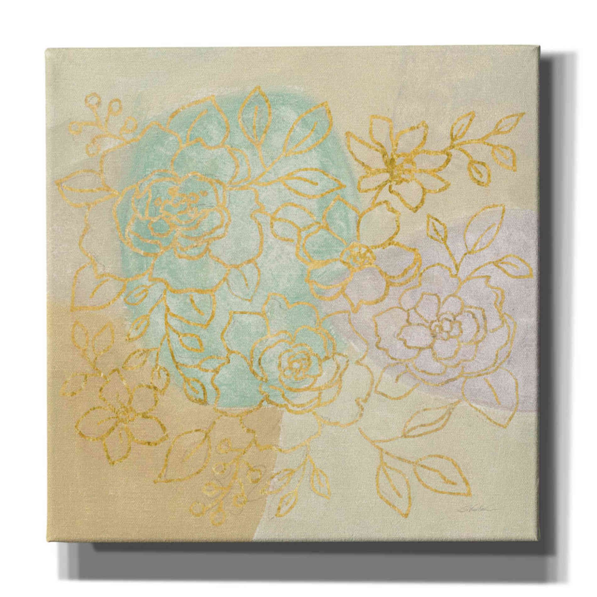 Epic Art 'Mid Mod Sophisticated Floral I' by Silvia Vassileva, Canvas Wall Art,12x12x1.1x0,18x18x1.1x0,26x26x1.74x0,37x37x1.74x0