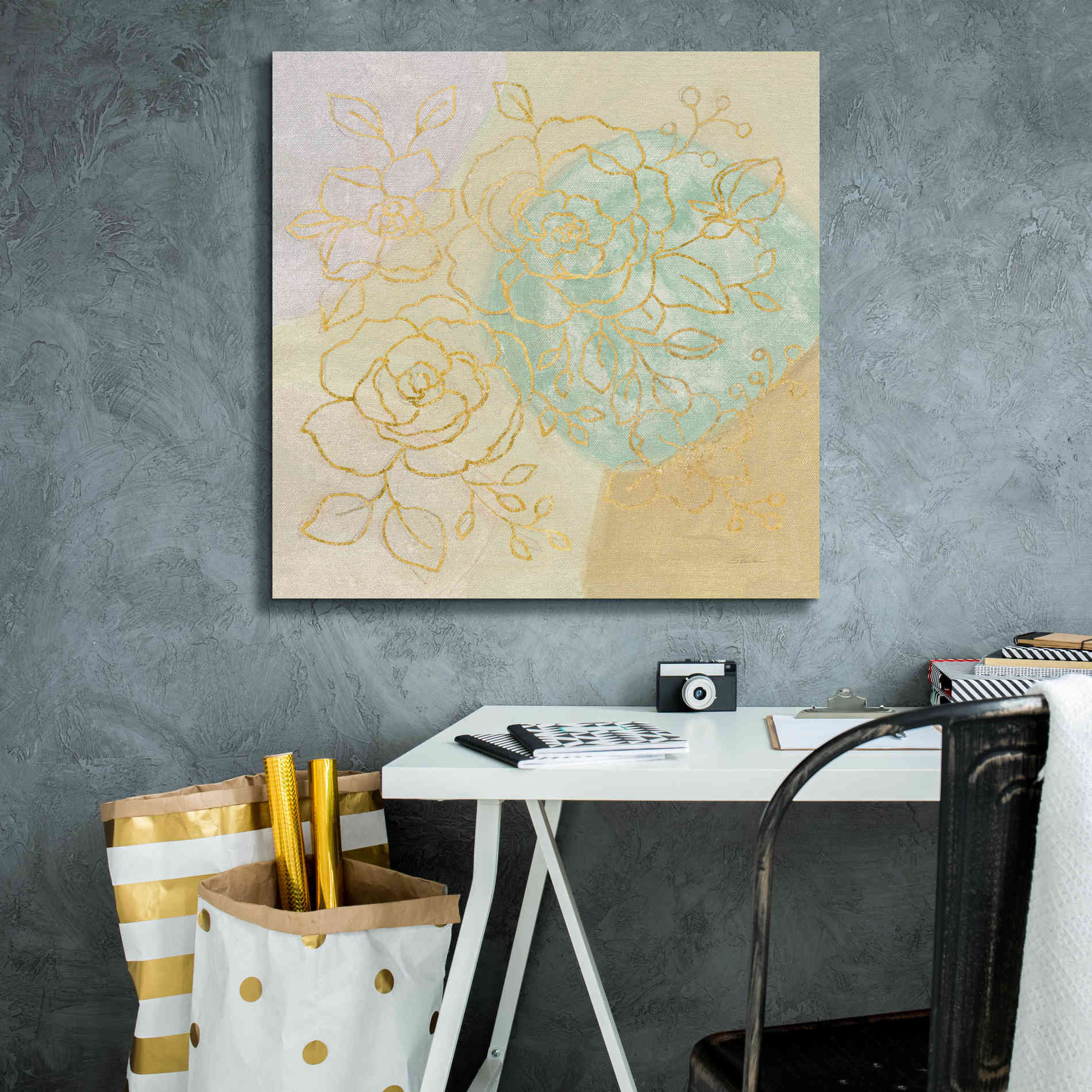 Epic Art 'Mid Mod Sophisticated Floral II' by Silvia Vassileva, Canvas Wall Art,26 x 26