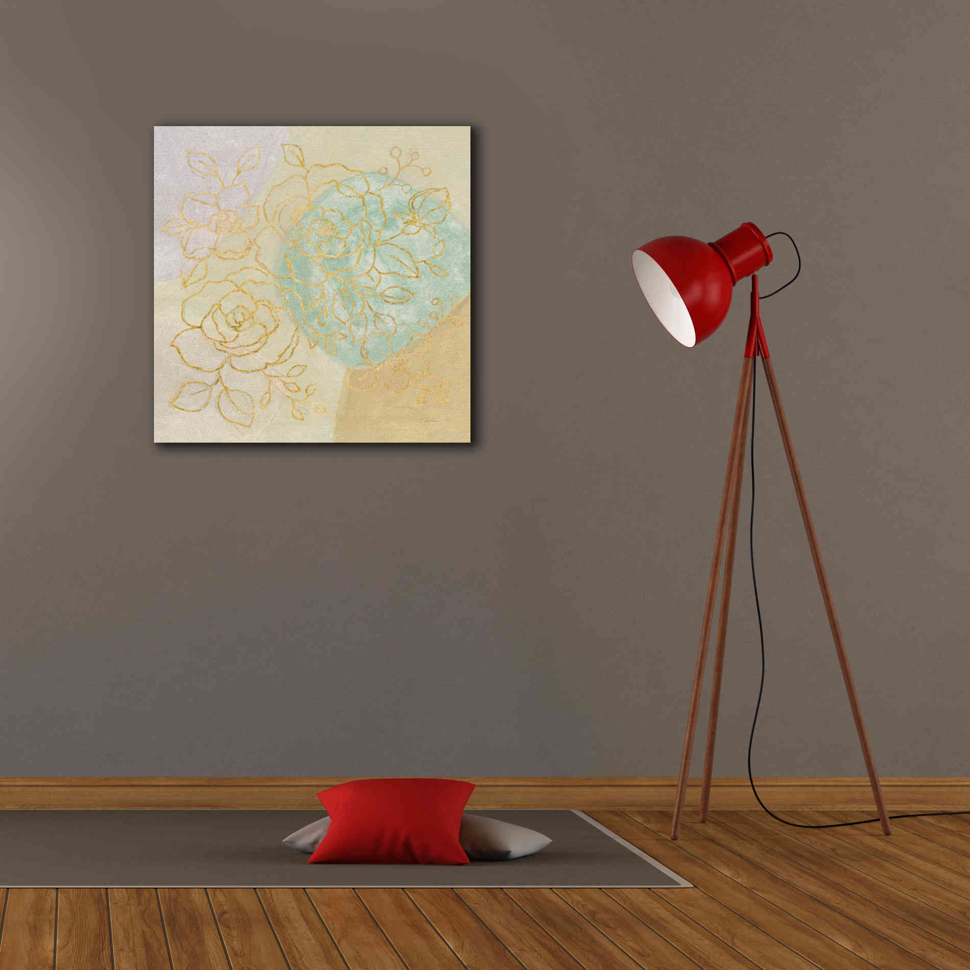 Epic Art 'Mid Mod Sophisticated Floral II' by Silvia Vassileva, Canvas Wall Art,26 x 26