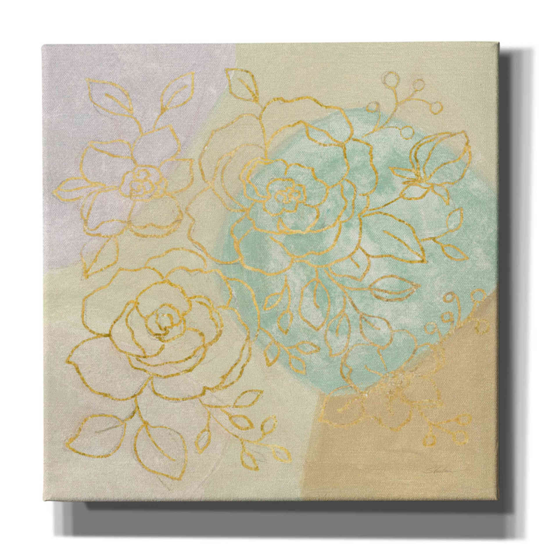 Epic Art 'Mid Mod Sophisticated Floral II' by Silvia Vassileva, Canvas Wall Art,12x12x1.1x0,18x18x1.1x0,26x26x1.74x0,37x37x1.74x0