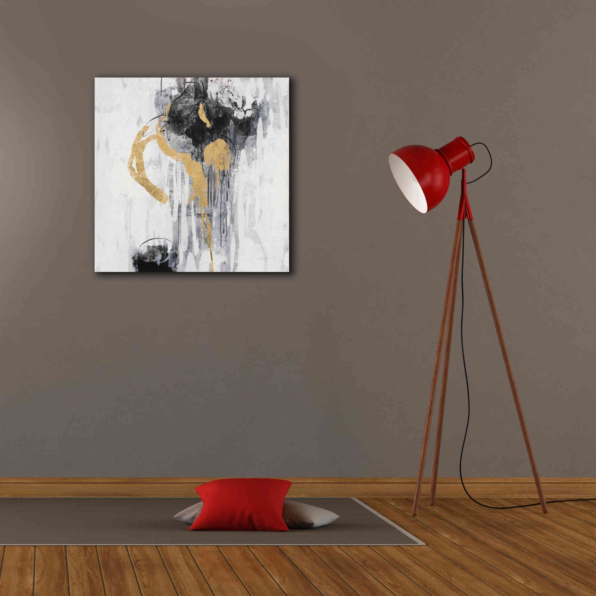 Epic Art 'Golden Rain I' by Silvia Vassileva, Canvas Wall Art,26 x 26