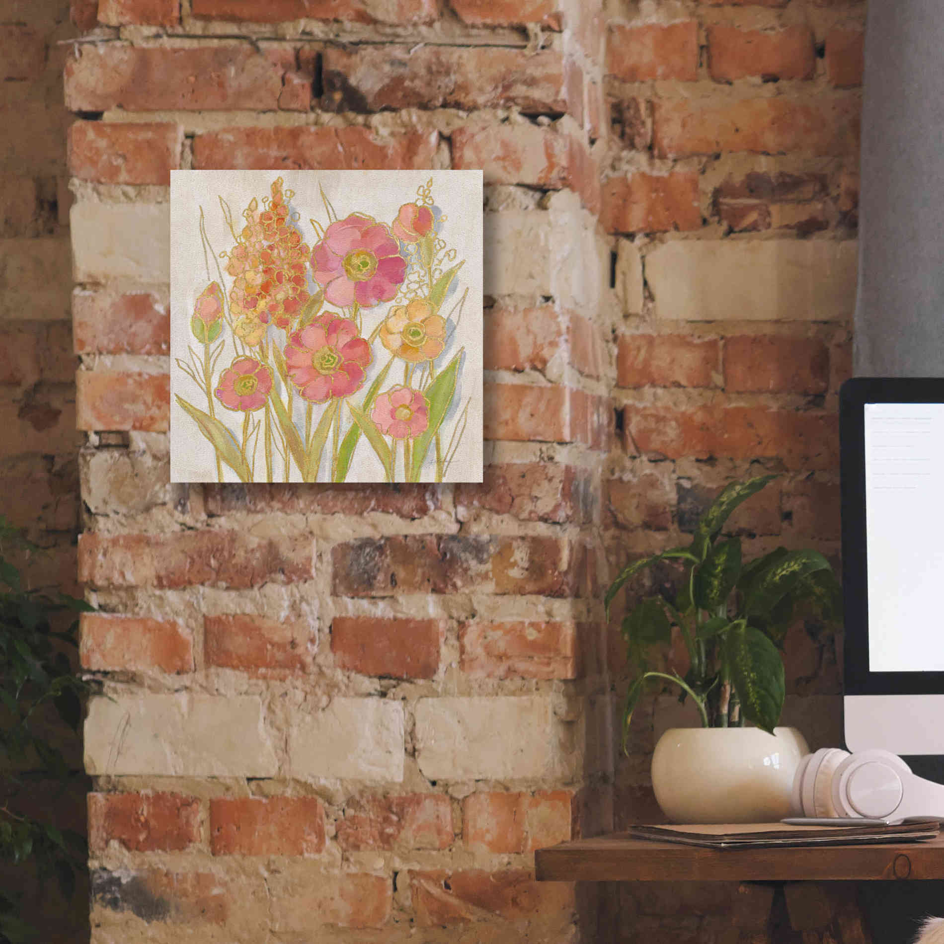 Epic Art 'Opalescent Floral I' by Silvia Vassileva, Canvas Wall Art,12 x 12