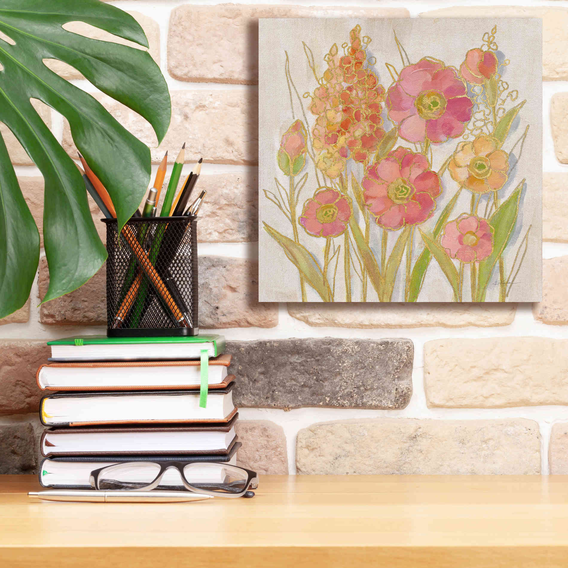 Epic Art 'Opalescent Floral I' by Silvia Vassileva, Canvas Wall Art,12 x 12