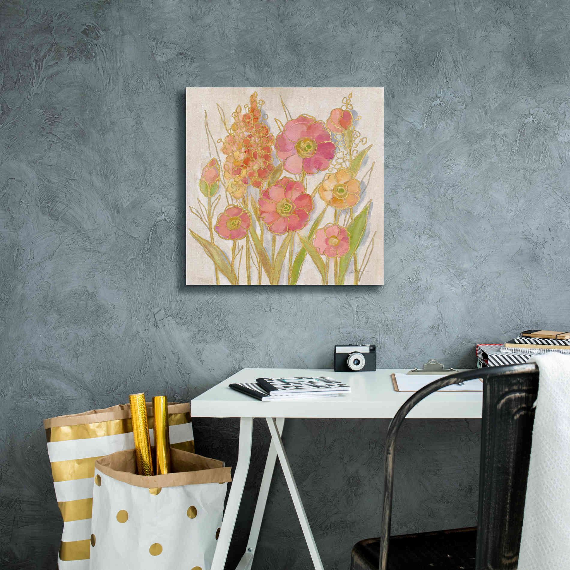 Epic Art 'Opalescent Floral I' by Silvia Vassileva, Canvas Wall Art,18 x 18