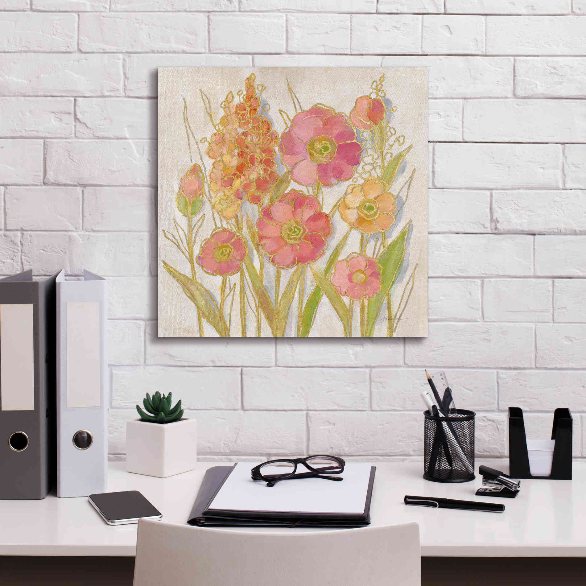 Epic Art 'Opalescent Floral I' by Silvia Vassileva, Canvas Wall Art,18 x 18