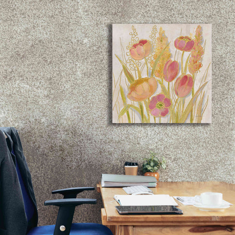 Image of Epic Art 'Opalescent Floral II' by Silvia Vassileva, Canvas Wall Art,26 x 26