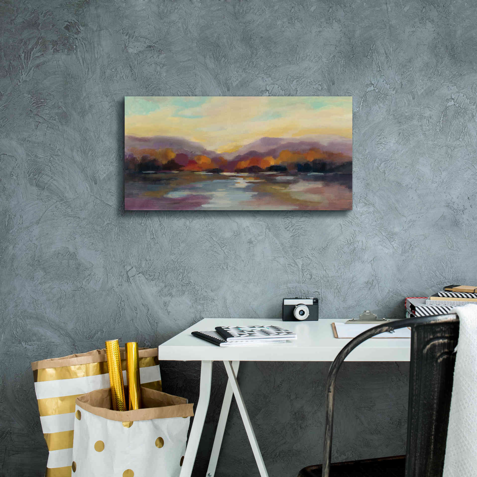 Epic Art 'Fall Sunset' by Silvia Vassileva, Canvas Wall Art,24 x 12