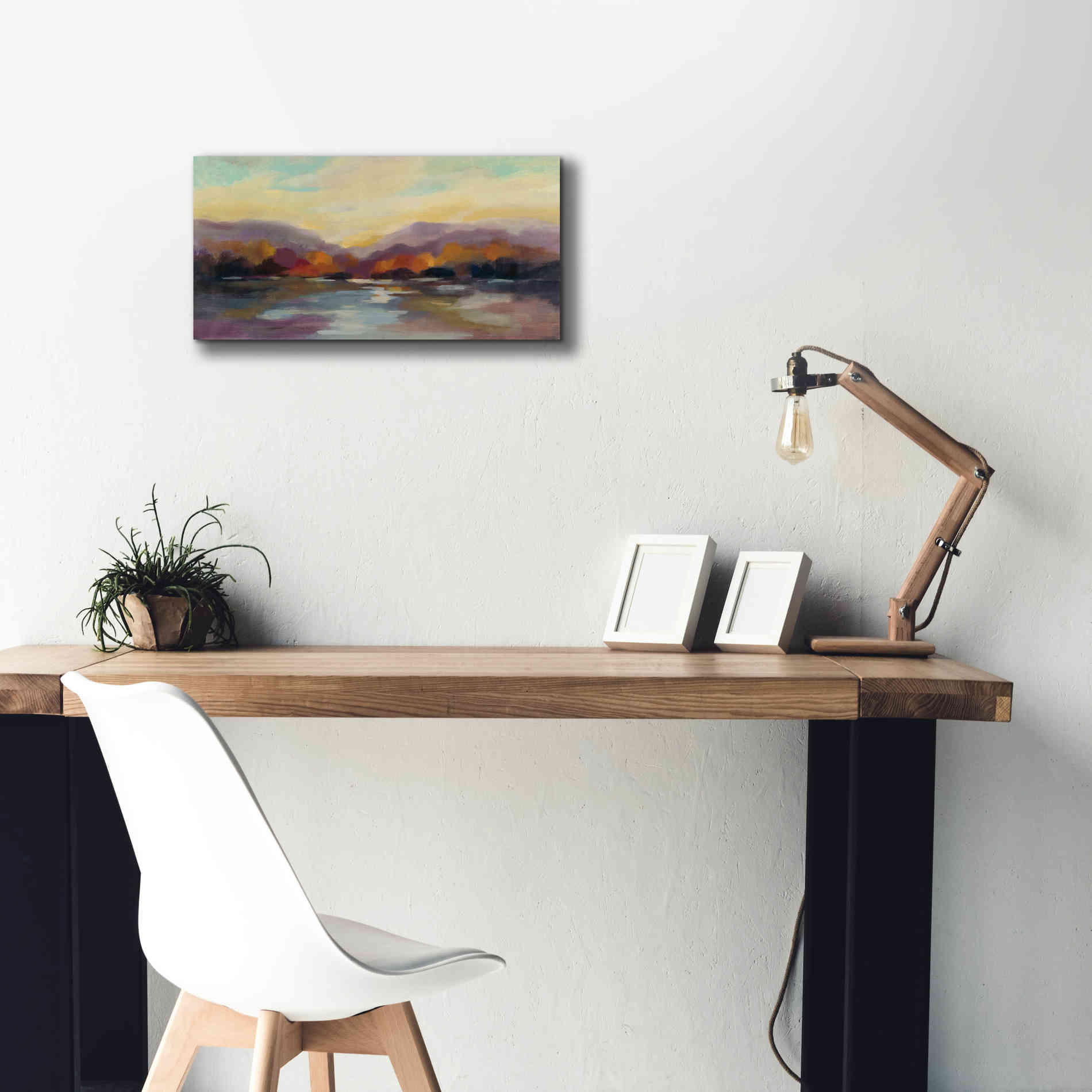 Epic Art 'Fall Sunset' by Silvia Vassileva, Canvas Wall Art,24 x 12
