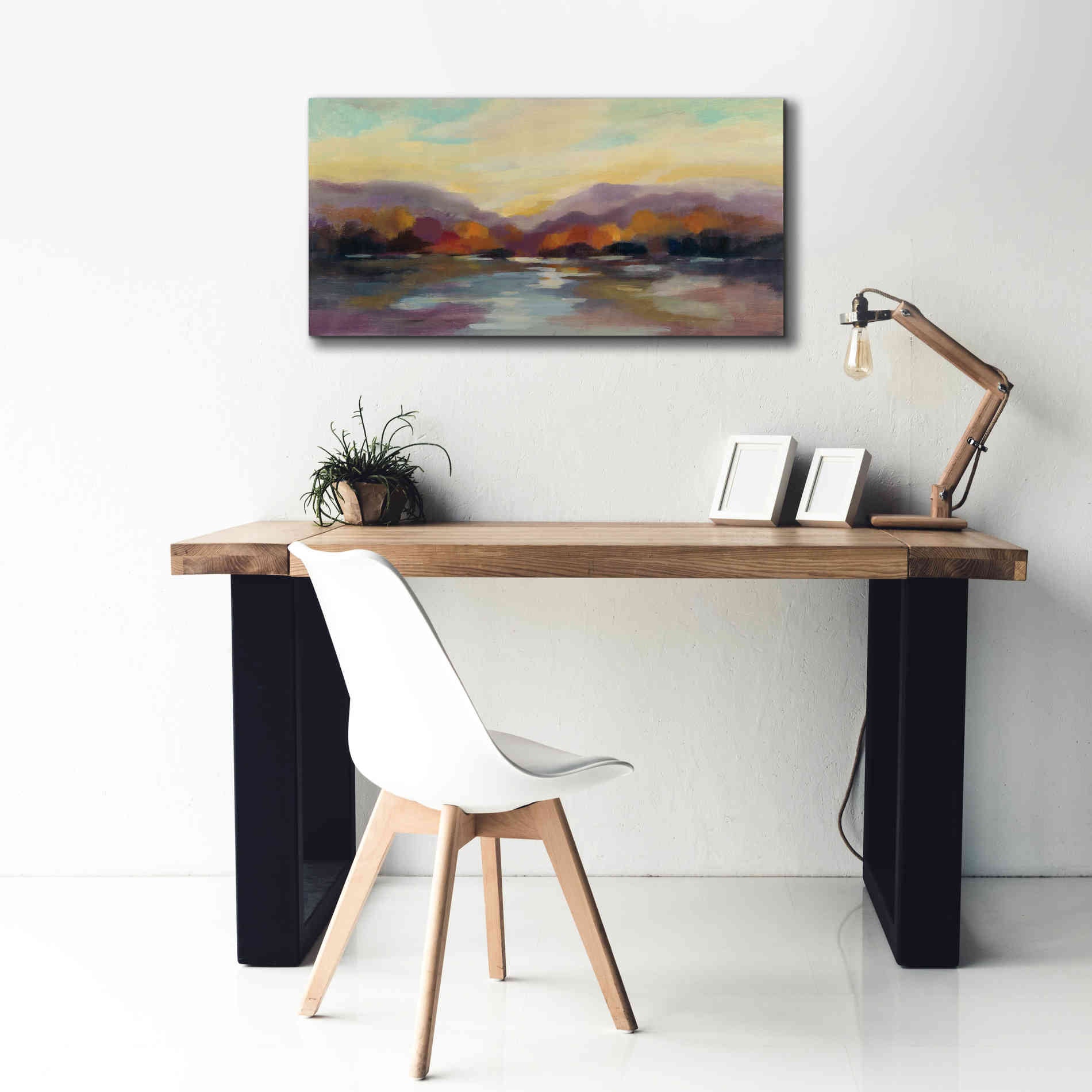 Epic Art 'Fall Sunset' by Silvia Vassileva, Canvas Wall Art,40 x 20