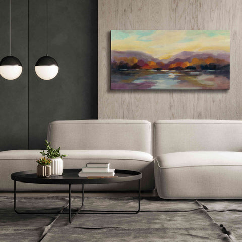 Image of Epic Art 'Fall Sunset' by Silvia Vassileva, Canvas Wall Art,60 x 30