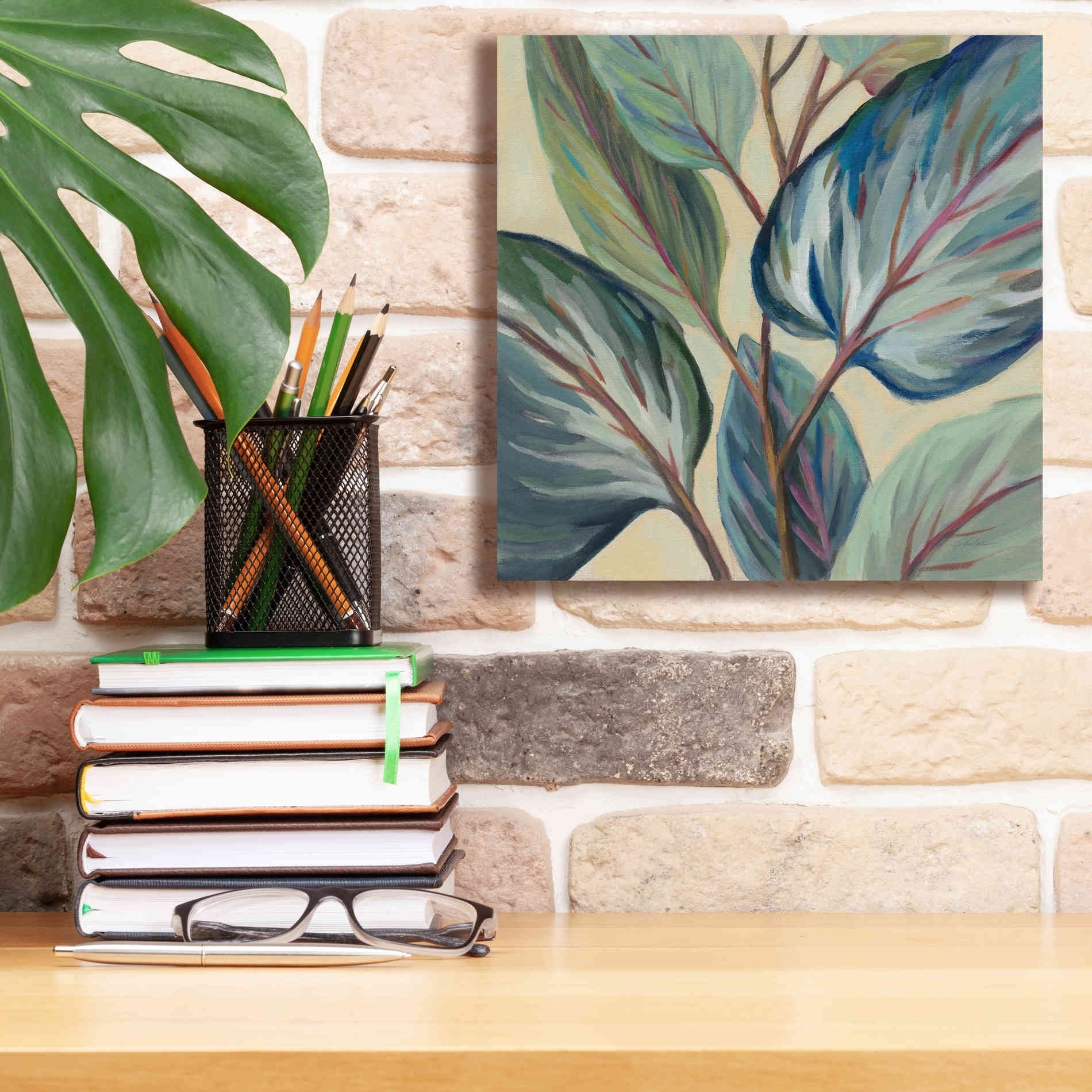 Epic Art 'Greenhouse Leaves' by Silvia Vassileva, Canvas Wall Art,12 x 12