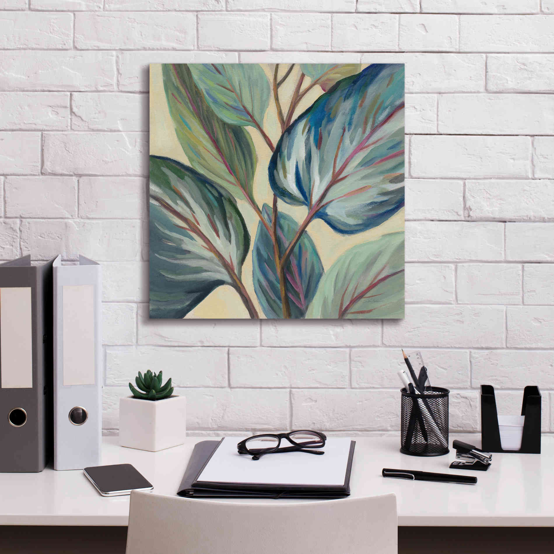 Epic Art 'Greenhouse Leaves' by Silvia Vassileva, Canvas Wall Art,18 x 18