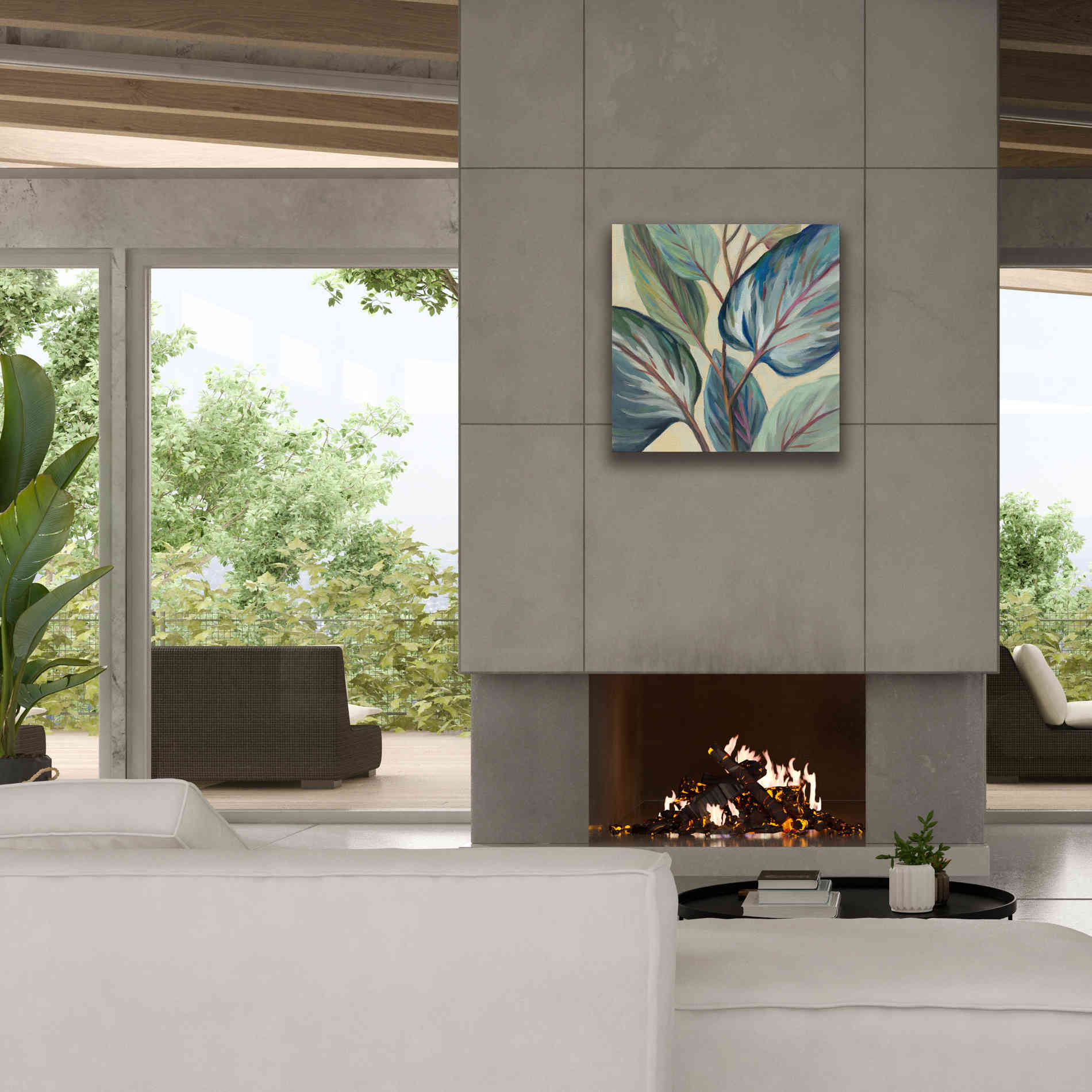 Epic Art 'Greenhouse Leaves' by Silvia Vassileva, Canvas Wall Art,26 x 26