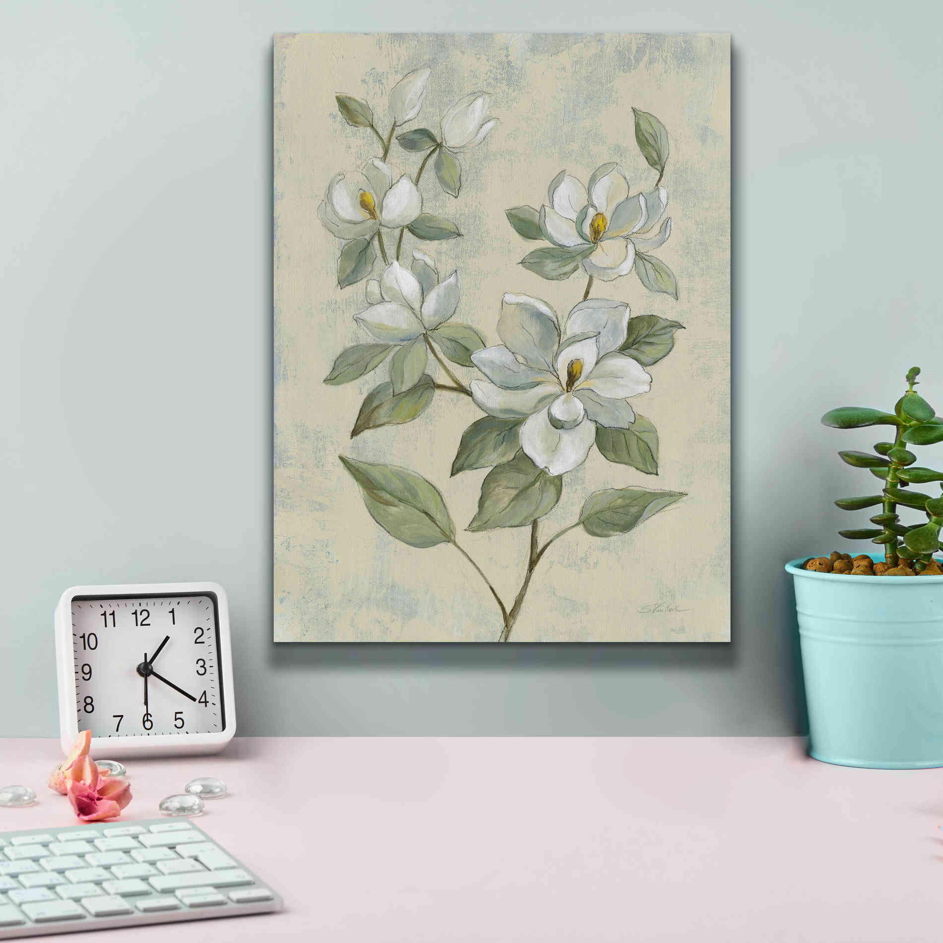 Epic Art 'Sage Magnolia' by Silvia Vassileva, Canvas Wall Art,12 x 16