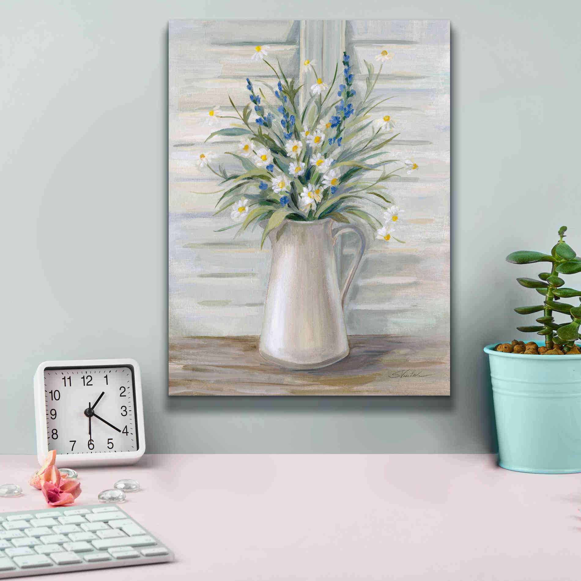 Epic Art 'Cottage Windowsill' by Silvia Vassileva, Canvas Wall Art,12 x 16