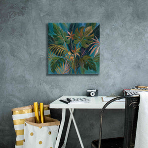 Epic Art 'Midnight Tropical Leaves' by Silvia Vassileva, Canvas Wall Art,18 x 18