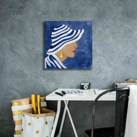 Image of Epic Art 'Lady with Hat I' by Silvia Vassileva, Canvas Wall Art,18 x 18