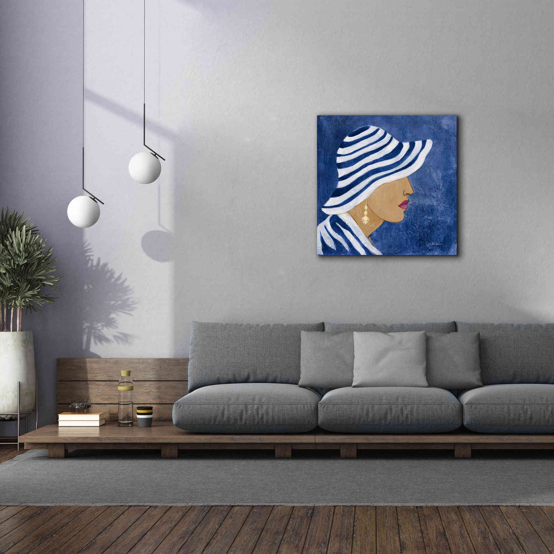 Epic Art 'Lady with Hat I' by Silvia Vassileva, Canvas Wall Art,37 x 37