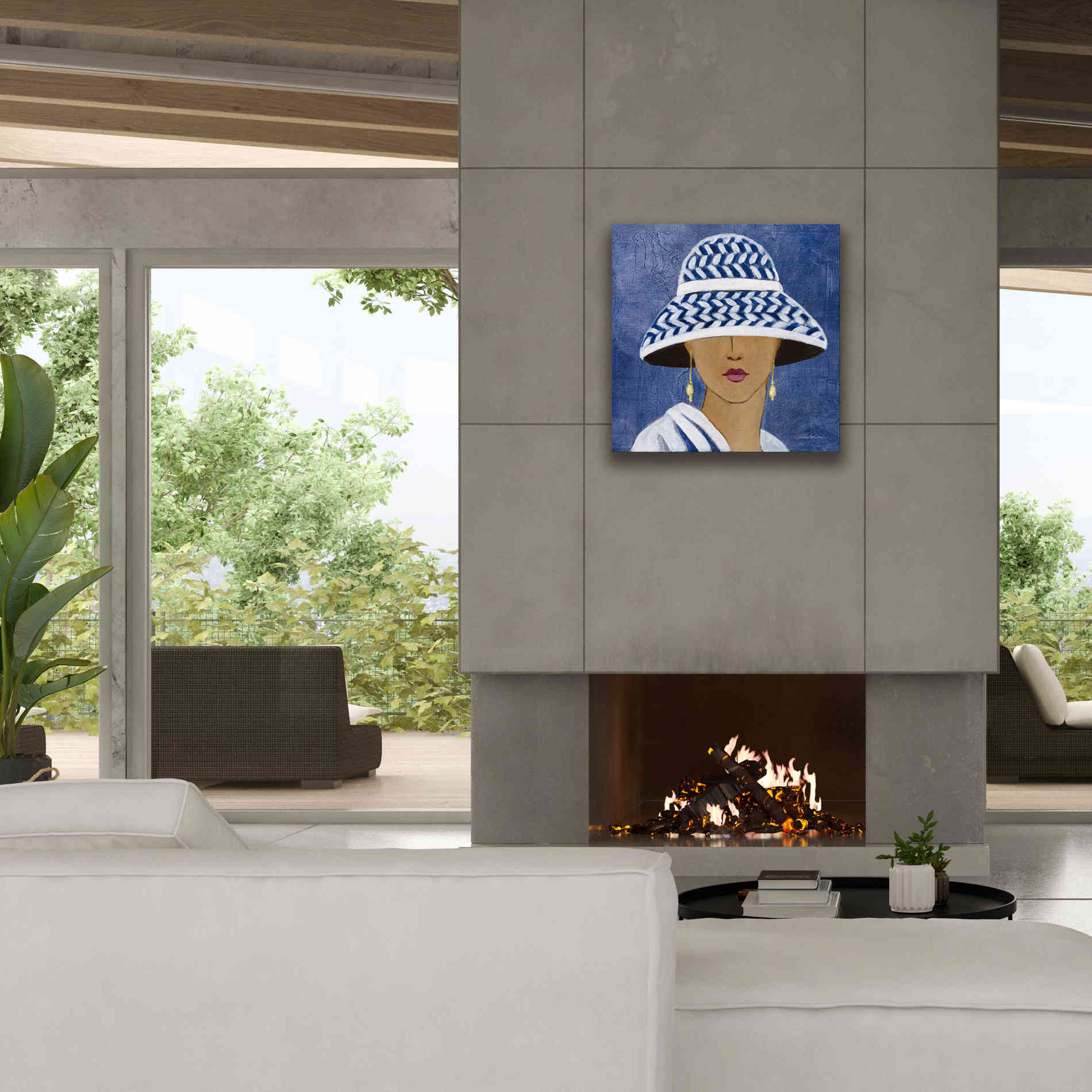 Epic Art 'Lady with Hat II' by Silvia Vassileva, Canvas Wall Art,26 x 26