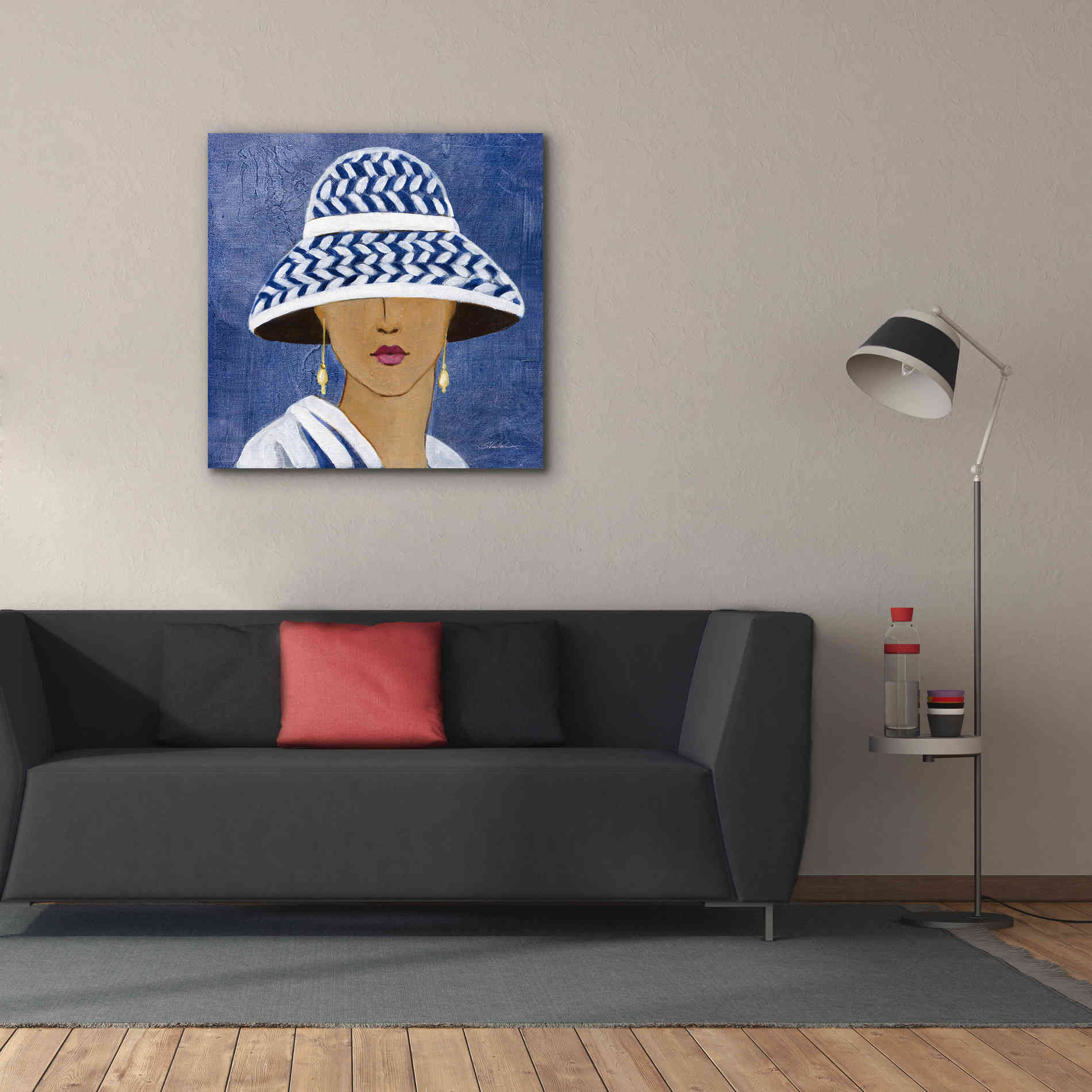 Epic Art 'Lady with Hat II' by Silvia Vassileva, Canvas Wall Art,37 x 37