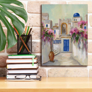 Epic Art 'Santorini Street II' by Silvia Vassileva, Canvas Wall Art,12 x 16