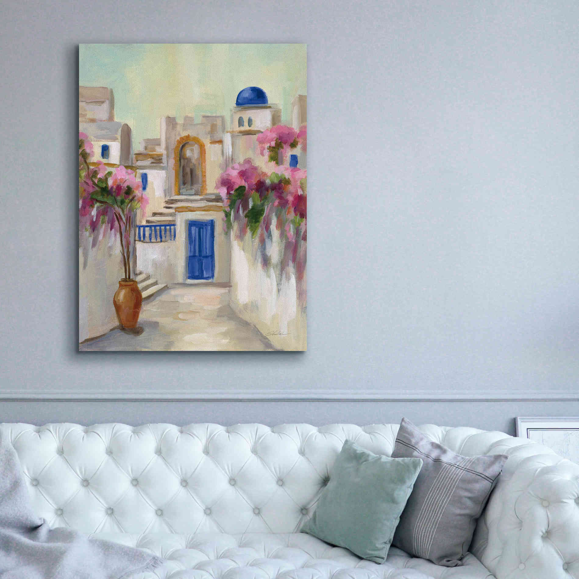 Epic Art 'Santorini Street II' by Silvia Vassileva, Canvas Wall Art,40 x 54