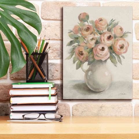 Image of Epic Art 'Blush Flowers in a Jug' by Silvia Vassileva, Canvas Wall Art,12 x 16