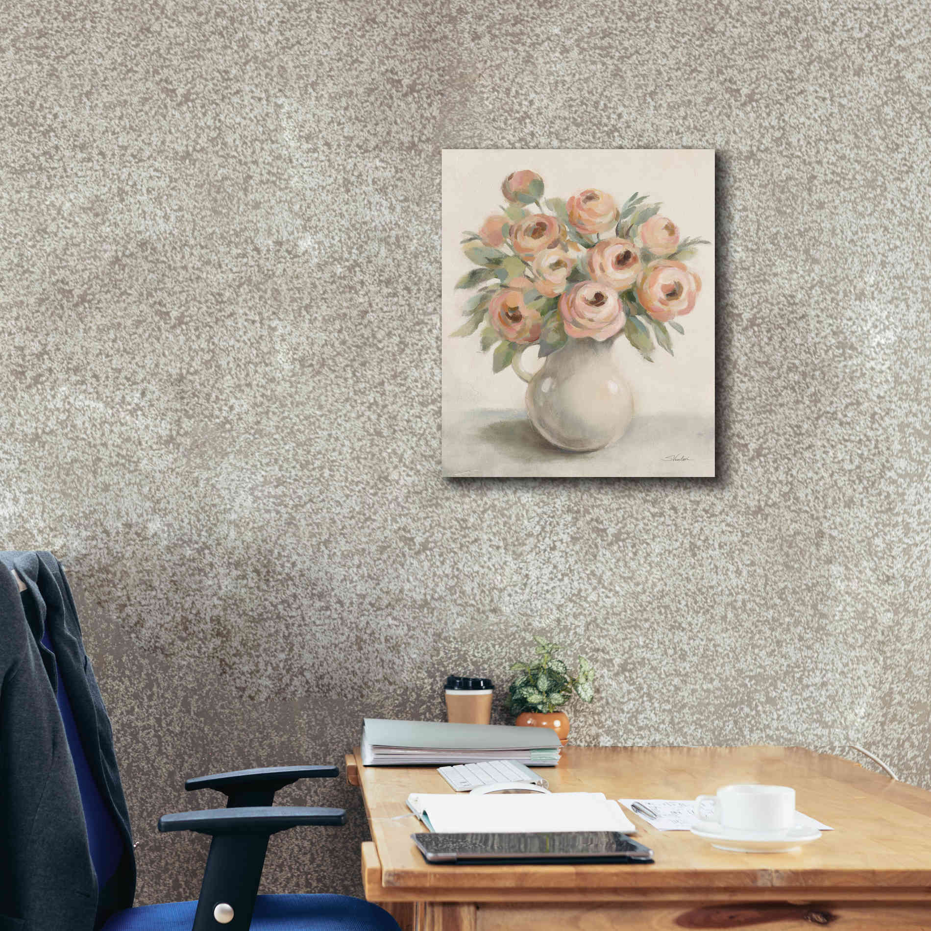 Epic Art 'Blush Flowers in a Jug' by Silvia Vassileva, Canvas Wall Art,20 x 24