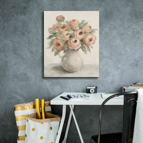Image of Epic Art 'Blush Flowers in a Jug' by Silvia Vassileva, Canvas Wall Art,20 x 24