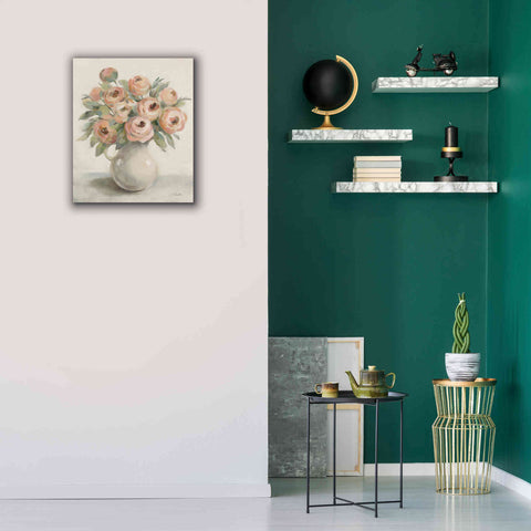 Image of Epic Art 'Blush Flowers in a Jug' by Silvia Vassileva, Canvas Wall Art,20 x 24
