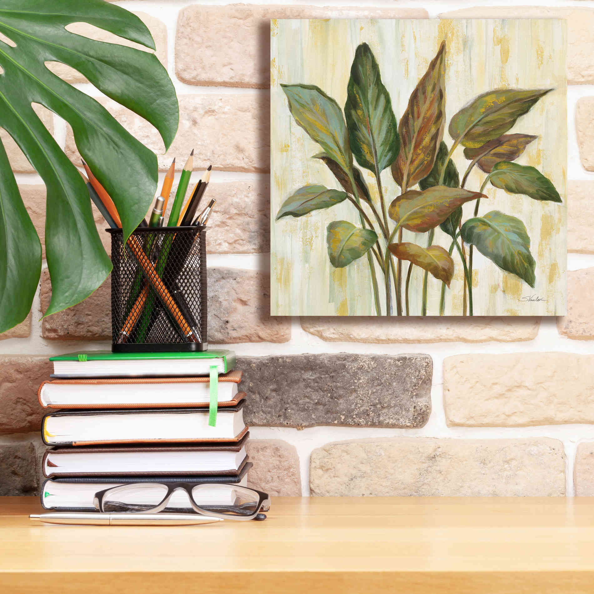 Epic Art 'Fall Greenhouse Leaves' by Silvia Vassileva, Canvas Wall Art,12 x 12