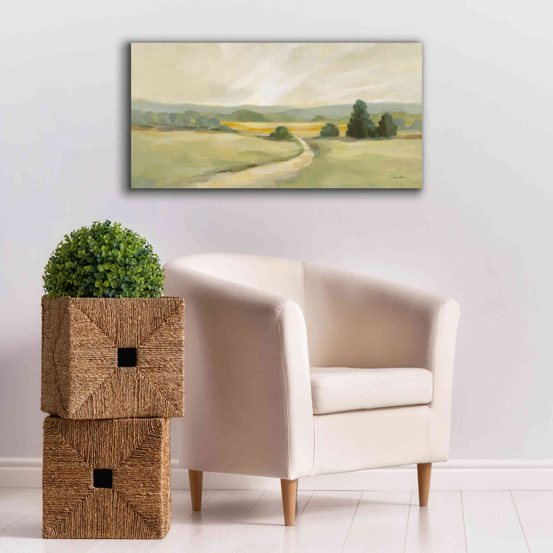 Epic Art 'Sage Hills' by Silvia Vassileva, Canvas Wall Art,40 x 20
