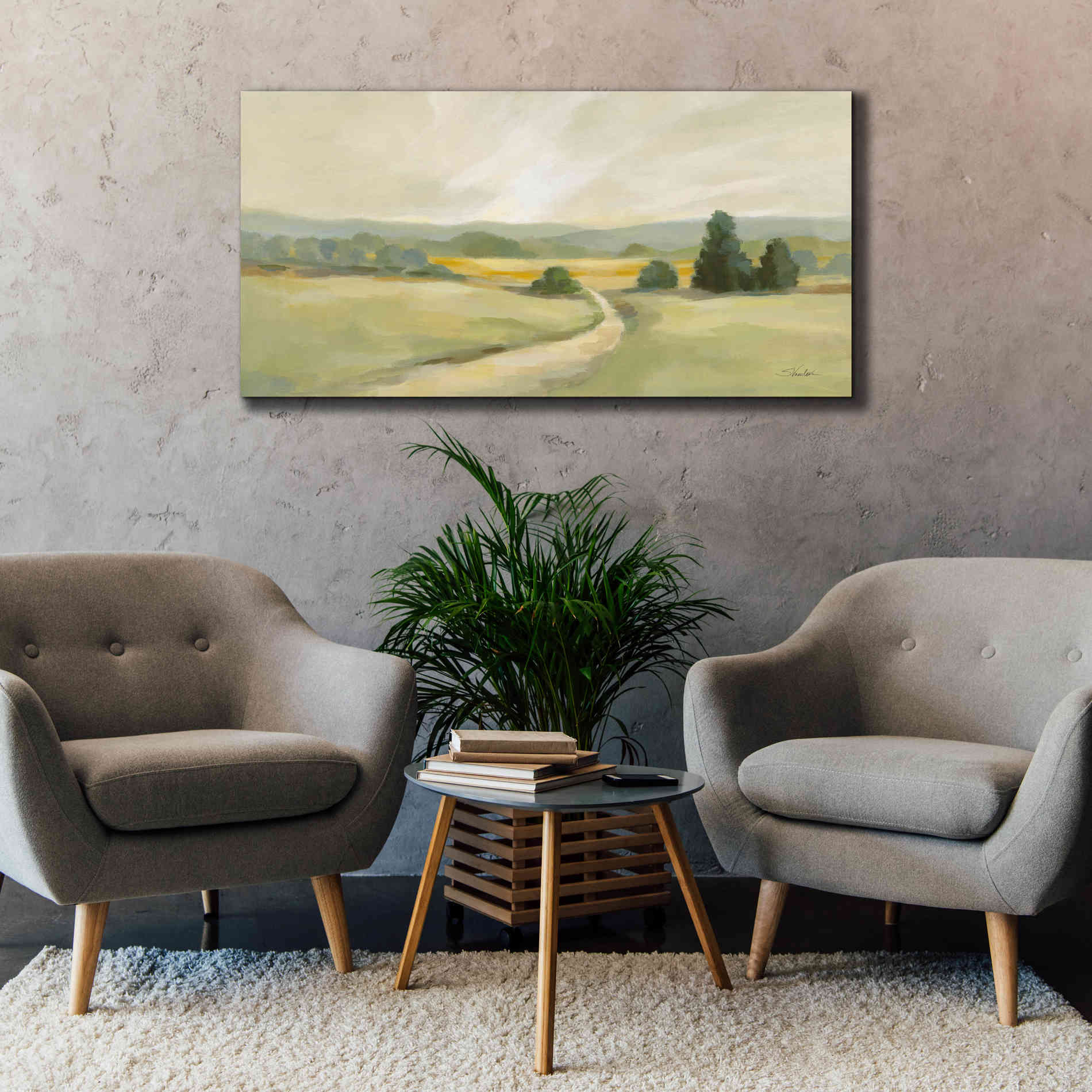 Epic Art 'Sage Hills' by Silvia Vassileva, Canvas Wall Art,60 x 30