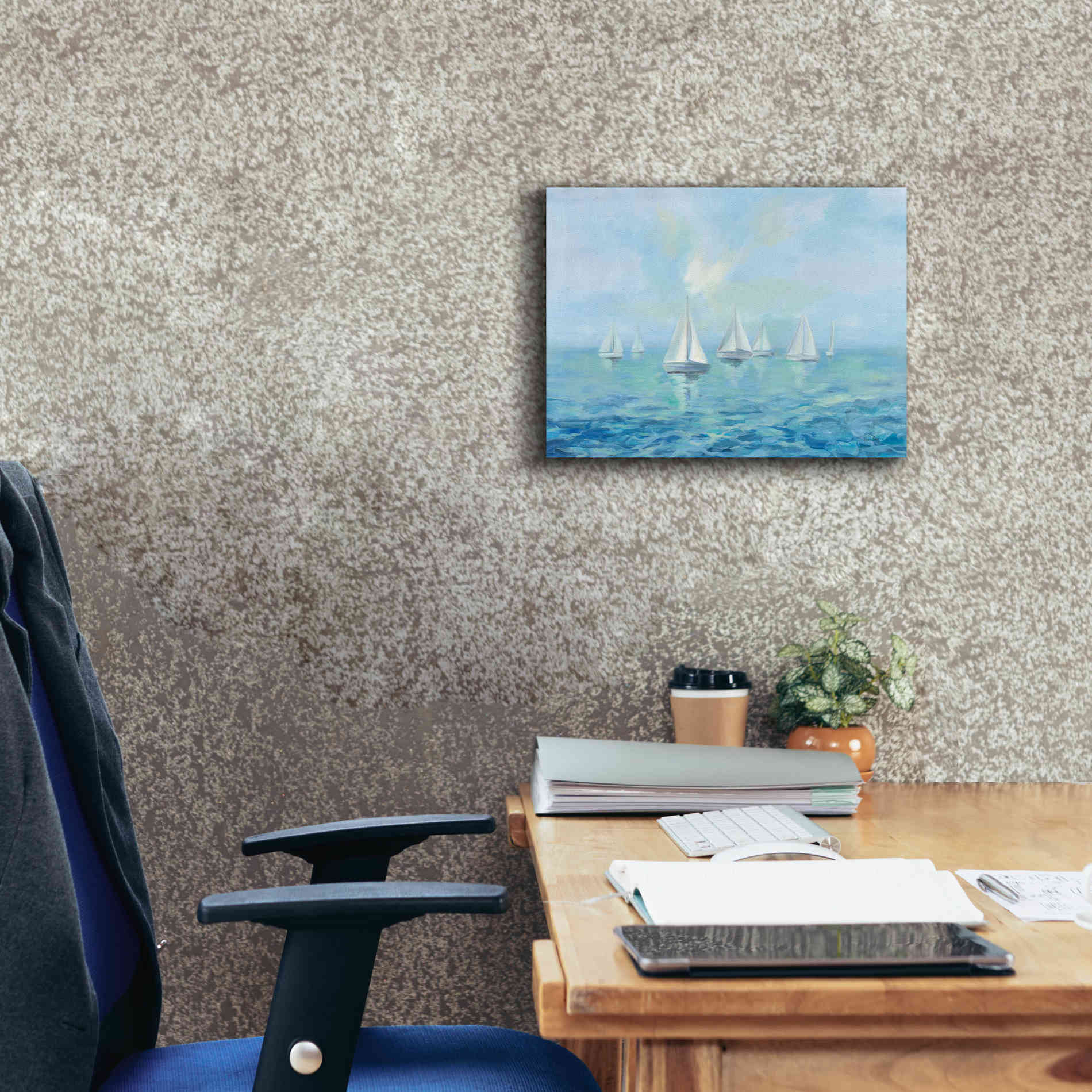 Epic Art 'Boats in the Haze' by Silvia Vassileva, Canvas Wall Art,16 x 12