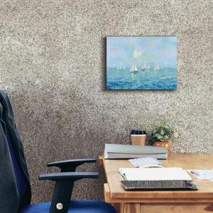 Epic Art 'Boats in the Haze' by Silvia Vassileva, Canvas Wall Art,16 x 12