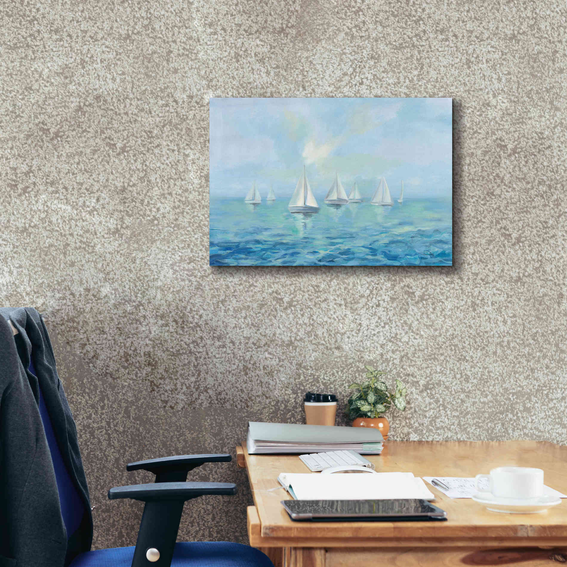 Epic Art 'Boats in the Haze' by Silvia Vassileva, Canvas Wall Art,26 x 18