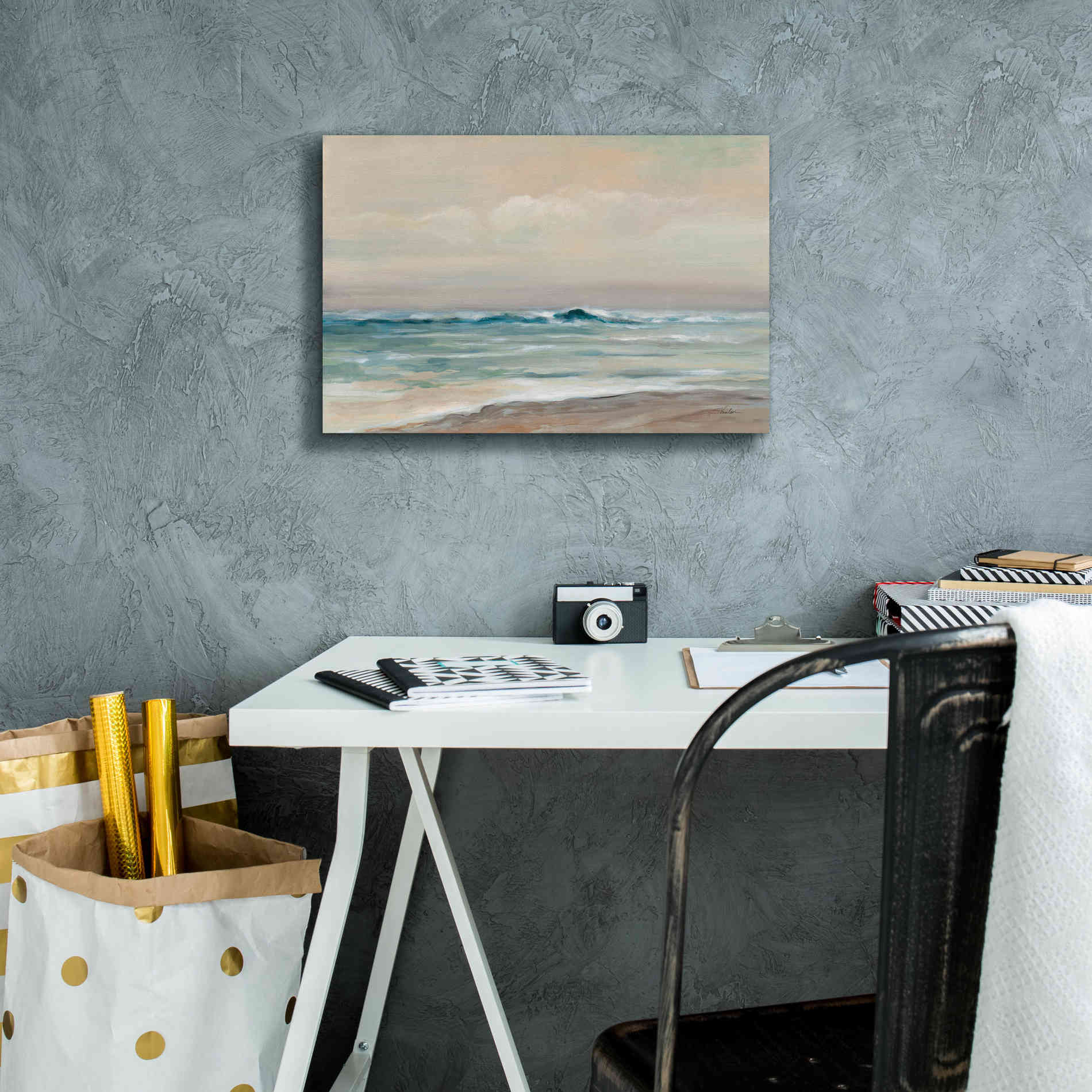 Epic Art 'Whispering Wave 2' by Silvia Vassileva, Canvas Wall Art,18 x 12