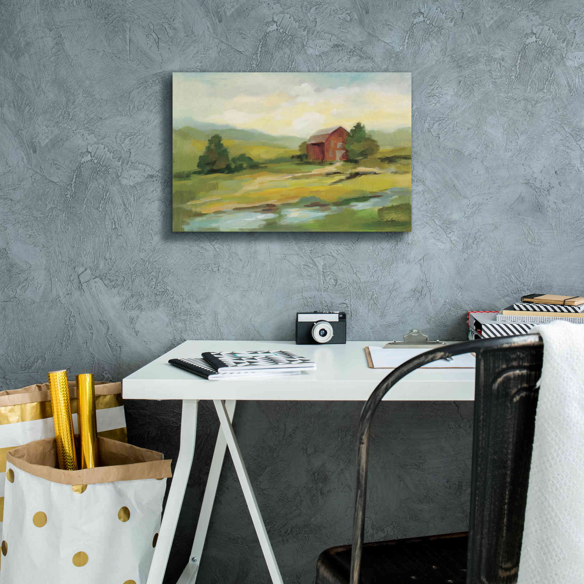 Epic Art 'Springtime Farm' by Silvia Vassileva, Canvas Wall Art,18 x 12
