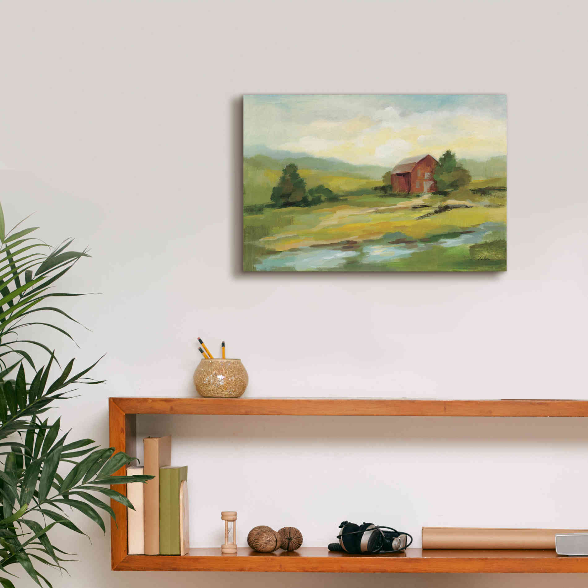 Epic Art 'Springtime Farm' by Silvia Vassileva, Canvas Wall Art,18 x 12