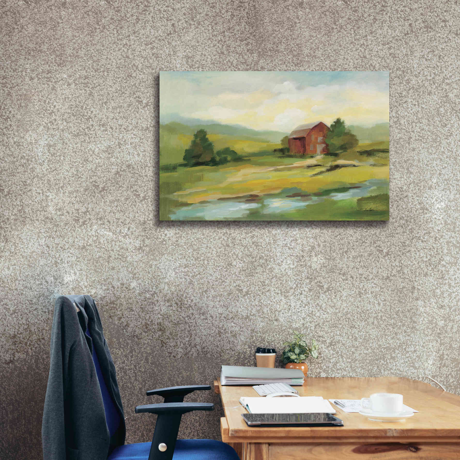 Epic Art 'Springtime Farm' by Silvia Vassileva, Canvas Wall Art,40 x 26