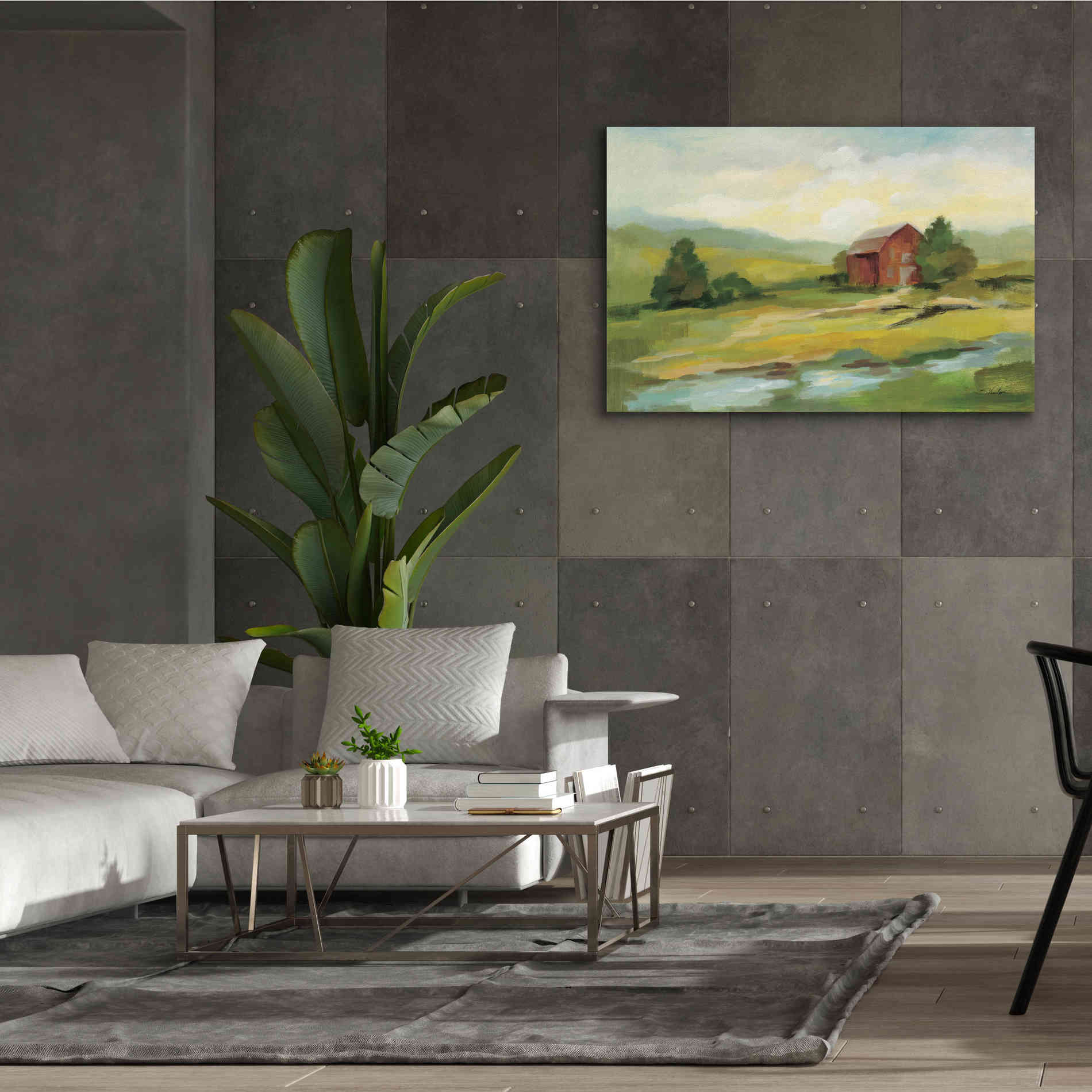 Epic Art 'Springtime Farm' by Silvia Vassileva, Canvas Wall Art,60 x 40