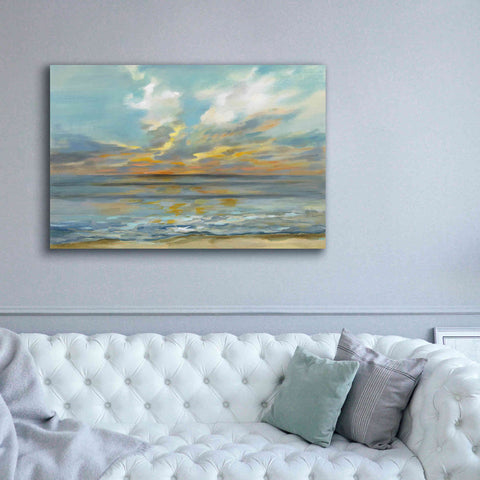 Image of Epic Art 'Rhythmic Sunset Waves' by Silvia Vassileva, Canvas Wall Art,60 x 40